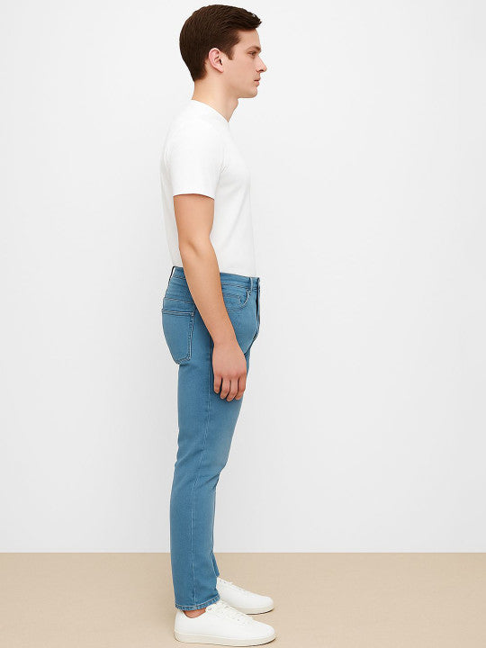Men Comfort Slim Fit Cotton Jeans