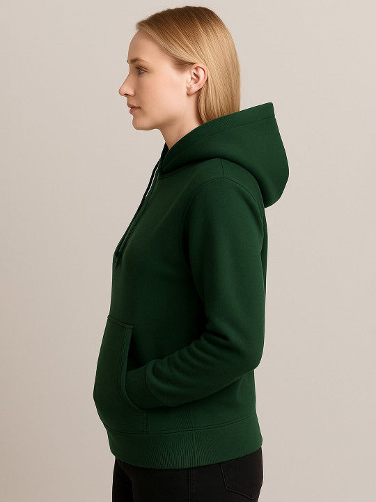Women Hooded  Olive Sweatshirt
