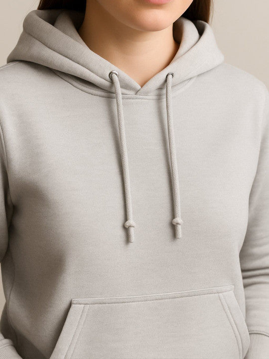 Women Hooded  Grey Sweatshirt