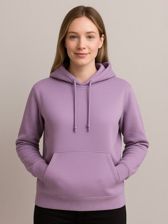 Women Hooded  Purple Sweatshirt