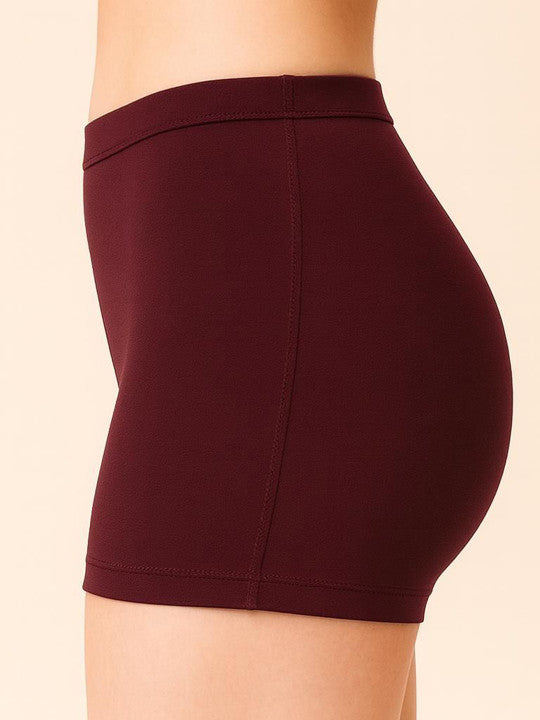 Women Combed Cotton Mid-Rise Purple  Boy Shorts Briefs