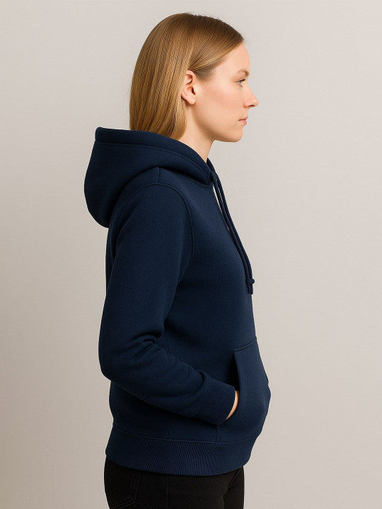 Women Hooded  Navy Sweatshirt