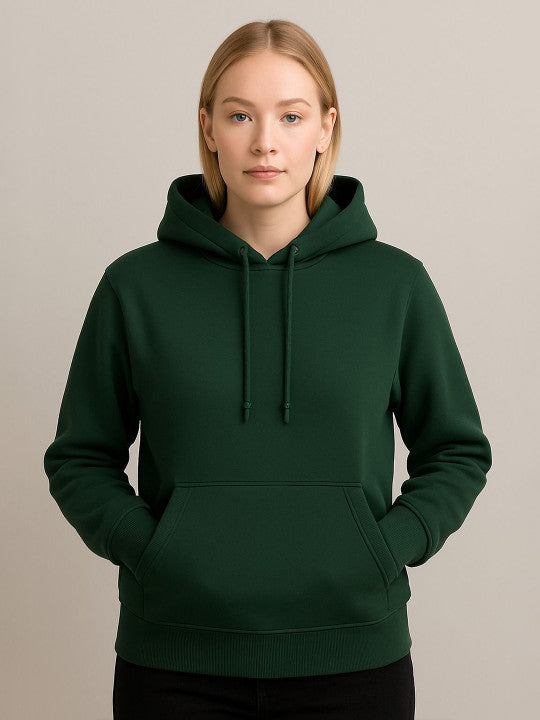 Women Hooded  Olive Sweatshirt
